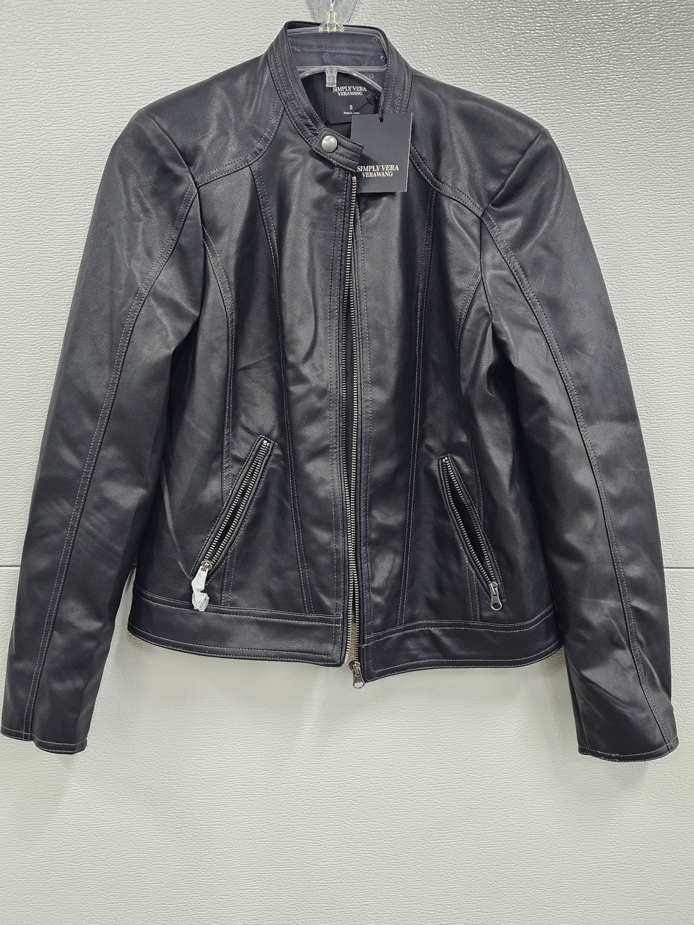 Simply Vera Vera Wang Black Faux Leather Jacket